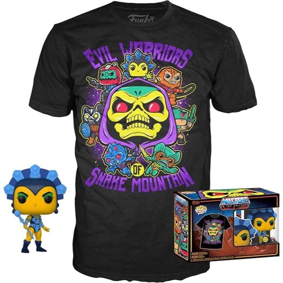 Funko Other - Funko Pop! & Tee Set Motu Evil-Lyn Glow-In-The-Dark Masters Of The Universe Larg